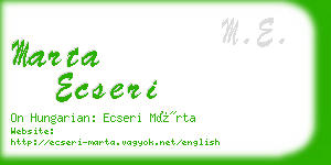 marta ecseri business card